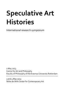 Speculative Art Histories Symposium Program