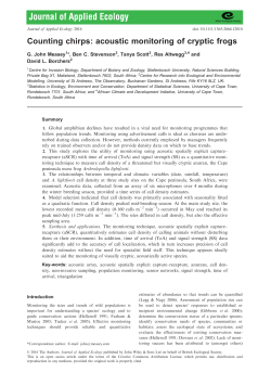 Counting chirps: acoustic monitoring of cryptic frogs