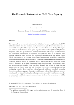 The Economic Rationale of an EMU Fiscal Capacity