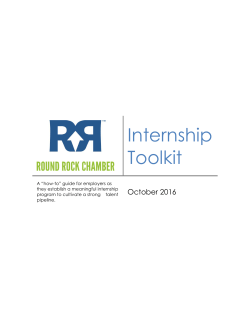 Internship Toolkit - roundrockchamber.org