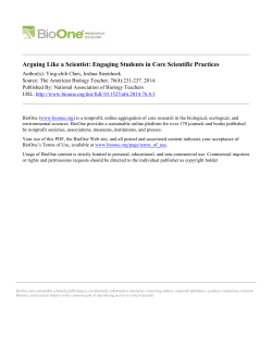 Arguing Like a Scientist: Engaging Students in Core Scientific