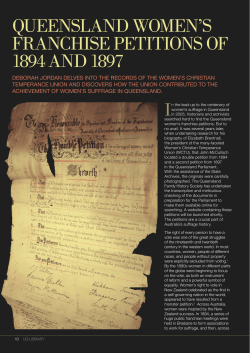 Queensland women`s franchise petitions of 1894 and