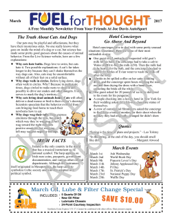 March, 2017 Newsletter