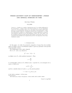 Period quotient maps of meromorphic 1-forms