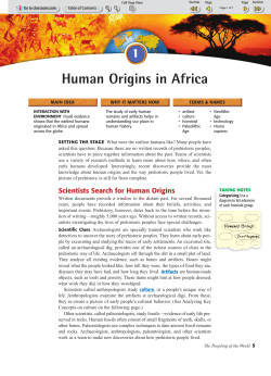 Human Origins in Africa
