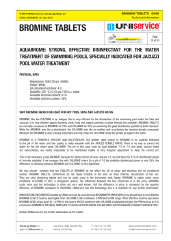 MSDS Document Product BROMINE TABLETS