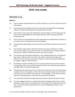 OCR Psychology: AS Revision Guide &ndash; Suggested answers