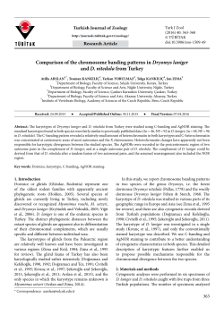 Comparison of the chromosome banding patterns