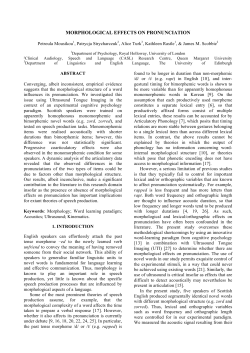 morphological effects on pronunciation