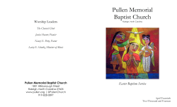 Easter Baptism Service - Pullen Memorial Baptist Church