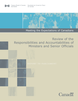 Review of the Responsibilities and Accountabilities of Ministers and