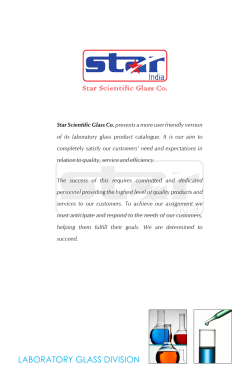 laboratory glass division - Star Scientific Glass Co.