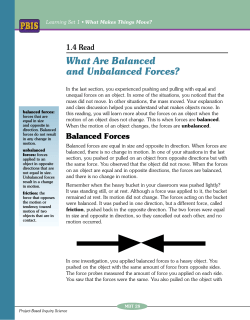 What Are Balanced and Unbalanced Forces?