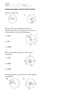 Name: Date: Per: ______ Measuring Angles and Arcs Extra Practice