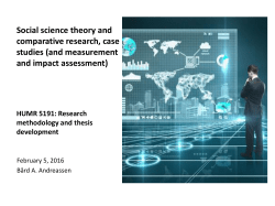 Social science theory and comparative research, case studies
