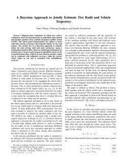 A Bayesian Approach to Jointly Estimate Tire Radii and - ISY