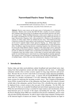 Narrowband Passive Sonar Tracking