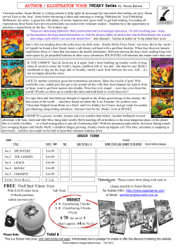 AUTHOR / ILLUSTRATOR TOUR... FREAKY Series By Susan Berran