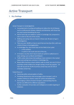 Active Transport - Cambridgeshire Insight