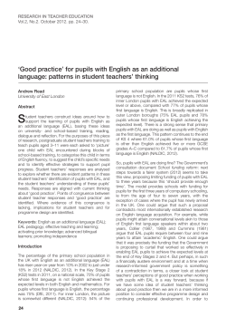 for pupils with English as an additional language