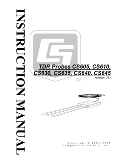 TDR Probes CS605, CS610, CS630, CS635, CS640, CS645