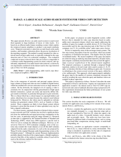 [hal-00661581, v1] Babaz: a large scale audio search
