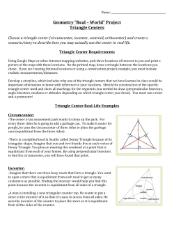 Triangles Center project