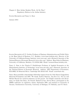 How Airline Markets Work...Or Do They?