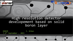 High resolution detector based on solid boron converter