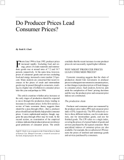 Do Producer Prices Lead Consumer Prices?