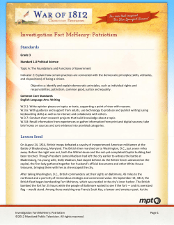 Investigation Fort McHenry: Patriotism