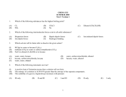 CHEM 1332 SUMMER 2005 Test 1 Version 1 1. Which of the
