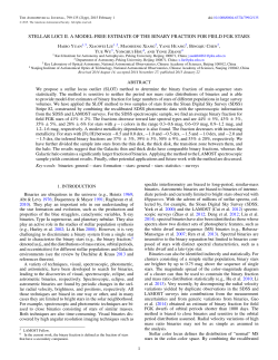 STELLAR LOCI II. A MODEL-FREE ESTIMATE OF THE BINARY