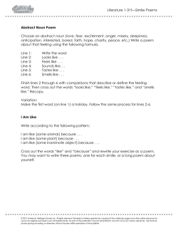 Abstract Noun Poem - Latter