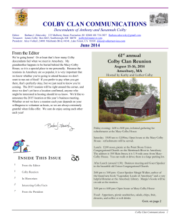colby clan communications - Colby Family Association