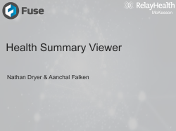 Health Summary Viewer