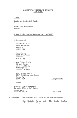 Unfair Trade Practice Enquiry No. 234/1997