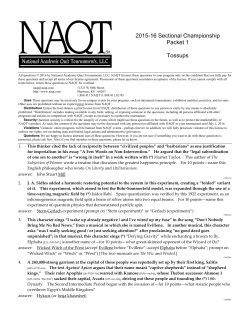 sample - National Academic Quiz Tournaments, LLC