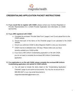 credentialing application packet instructions