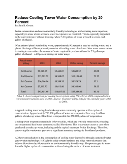 Reduce Cooling Tower Water Consumption by 20%