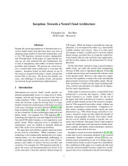 Inception: Towards a Nested Cloud Architecture