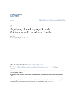 Negotiating Home Language: Spanish Maintenance and