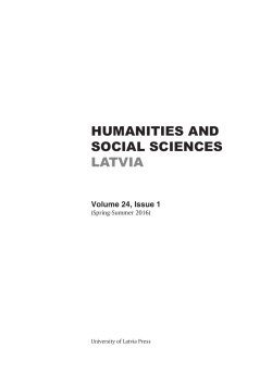 humanities and social sciences latvia