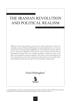 THE IRANIAN REVOLUTION AND POLITICAL REALISM