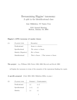 Reexamining Higgins` taxonomy