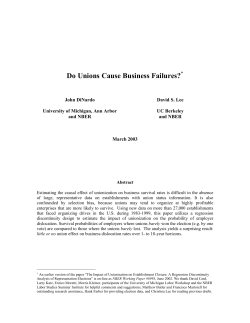 Do Unions Cause Business Failures?