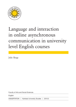 Language and interaction in online asynchronous