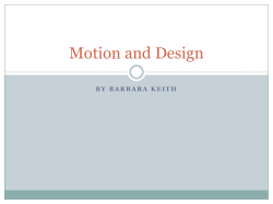 Motion and Design teaching lessons