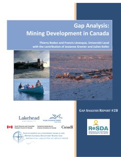 Gap Analysis: Mining Development in Canada
