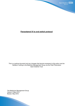 Paracetamol IV to oral switch protocol